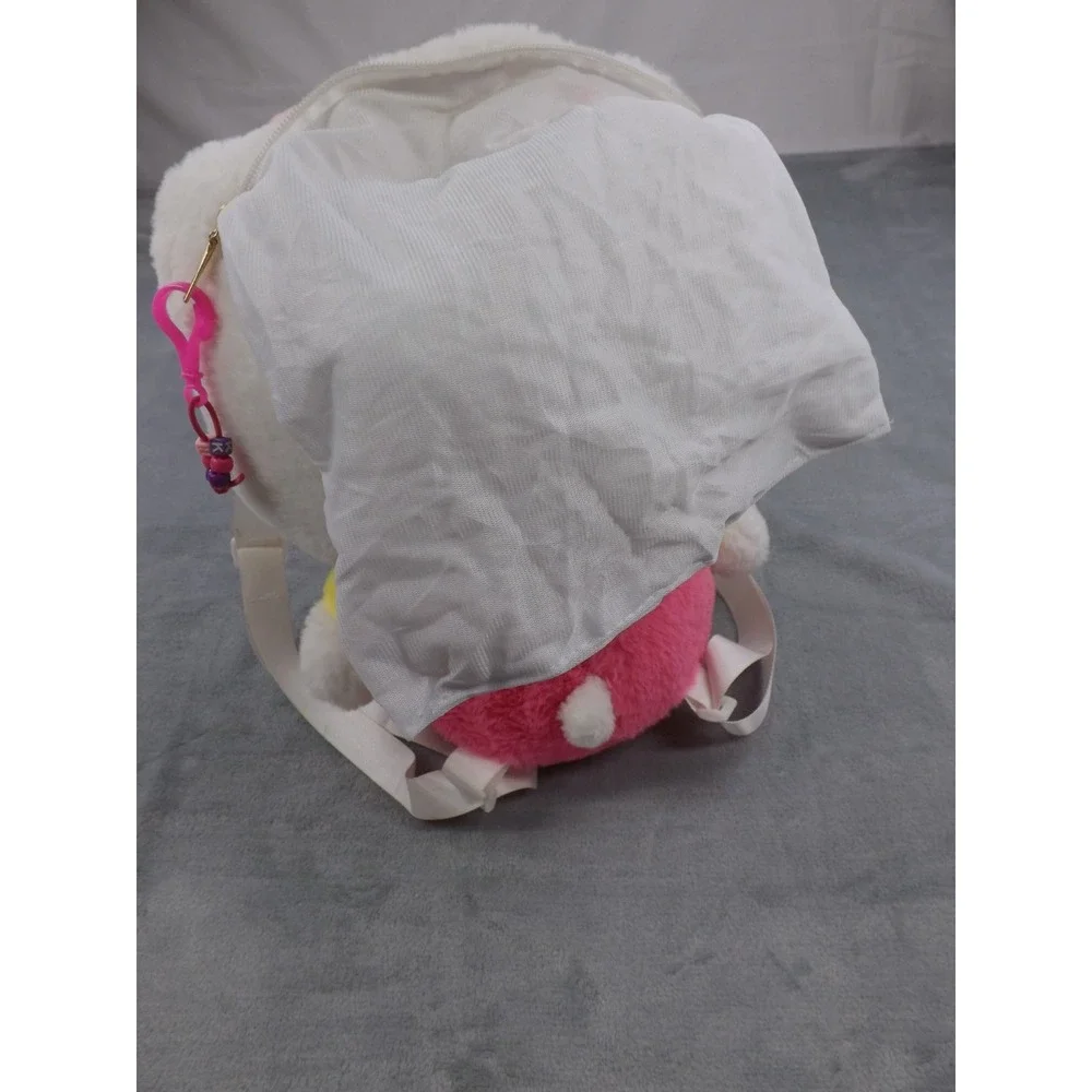 Hello Kitty Plush Backpack‎ Girls/Kids Multi Color Large Zippered Pocket Charm